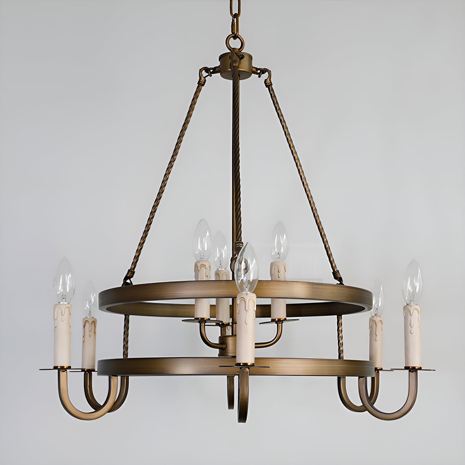 Bronze wagon store wheel chandelier