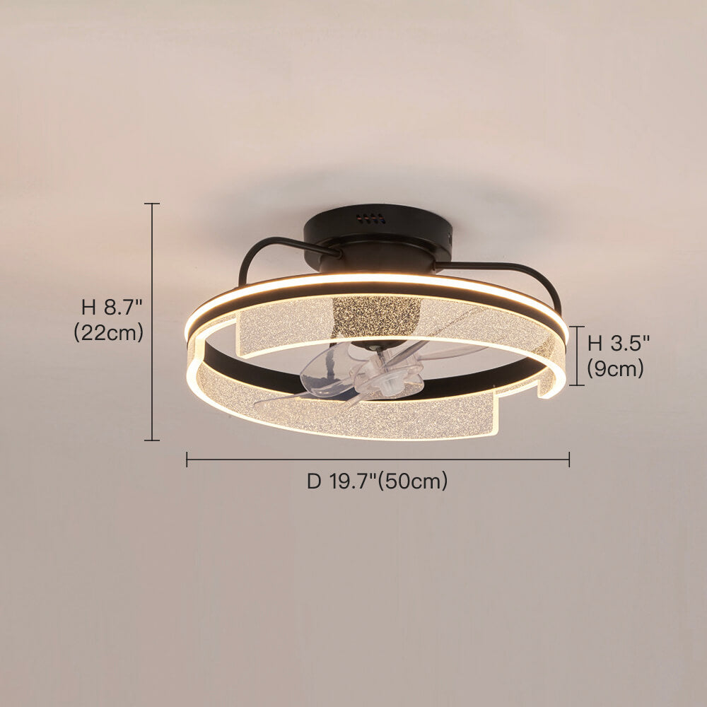 360° LED Ceiling Fan with Lights and Remote Control-size | Sofary Lighting