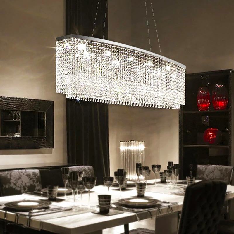 crystal light fixtures dining room