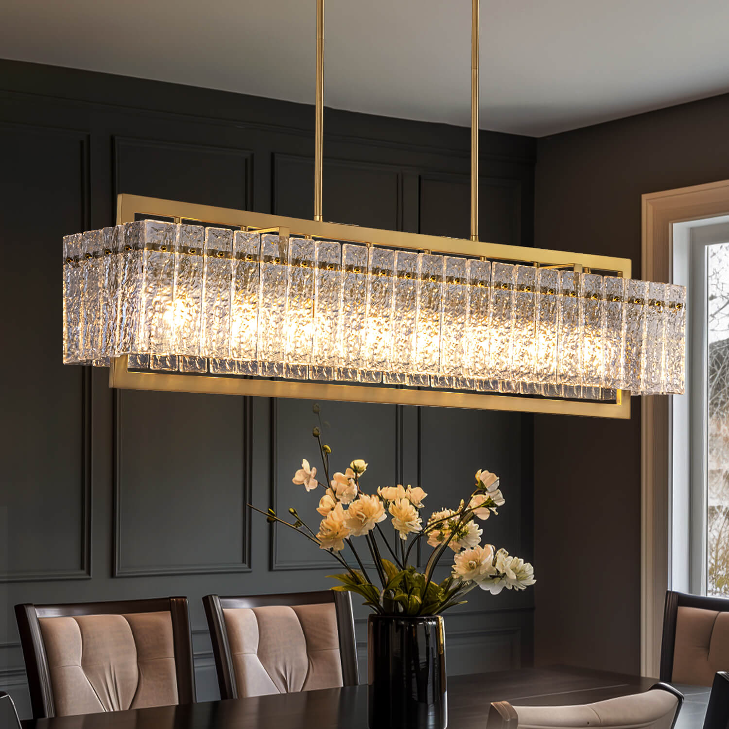 Velluna Gold Crystal Pendant Lighting