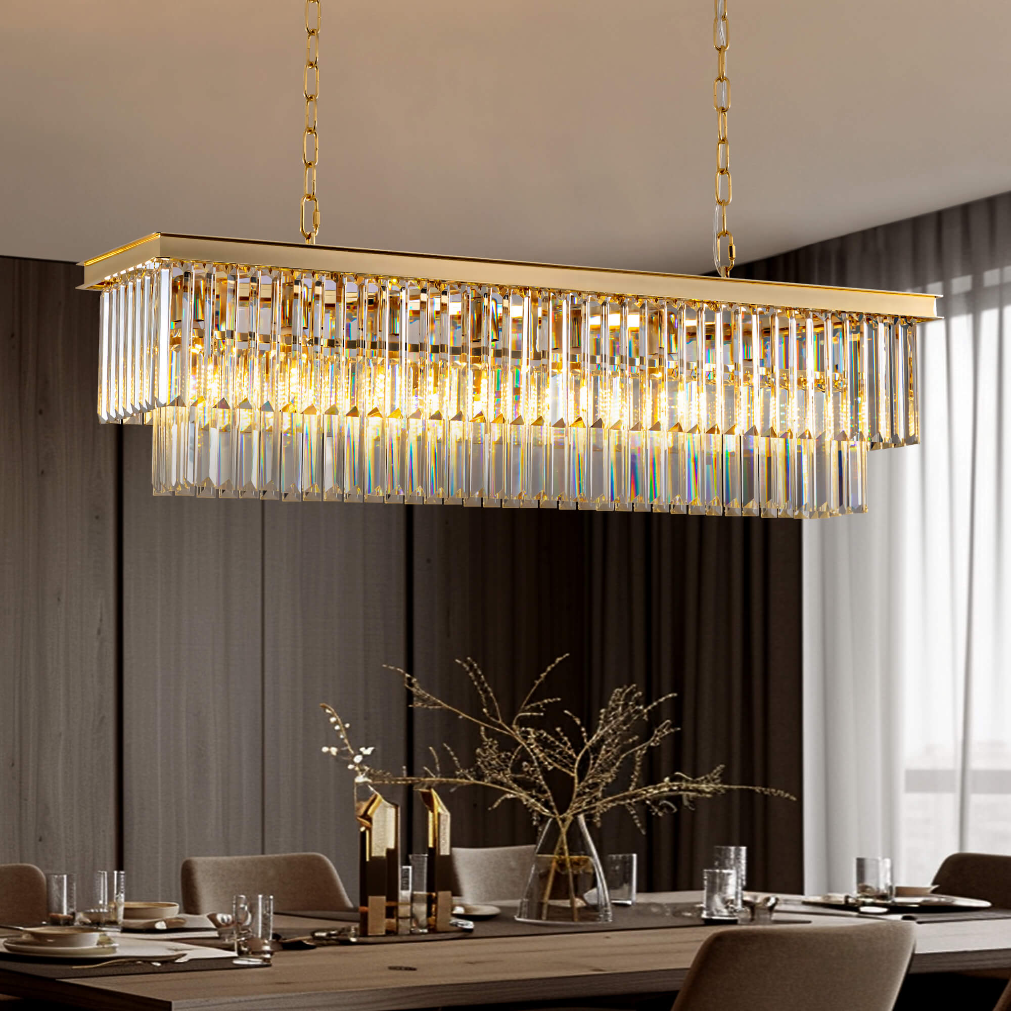 Vespera-Gold-Crystal-Linear-Chandelier-dining-room