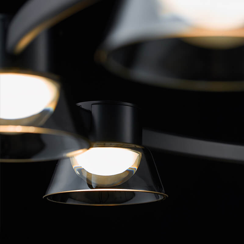 Black Round Chandelier With 9 Led Lamp Bulb-detail-2 | Sofary Lighting