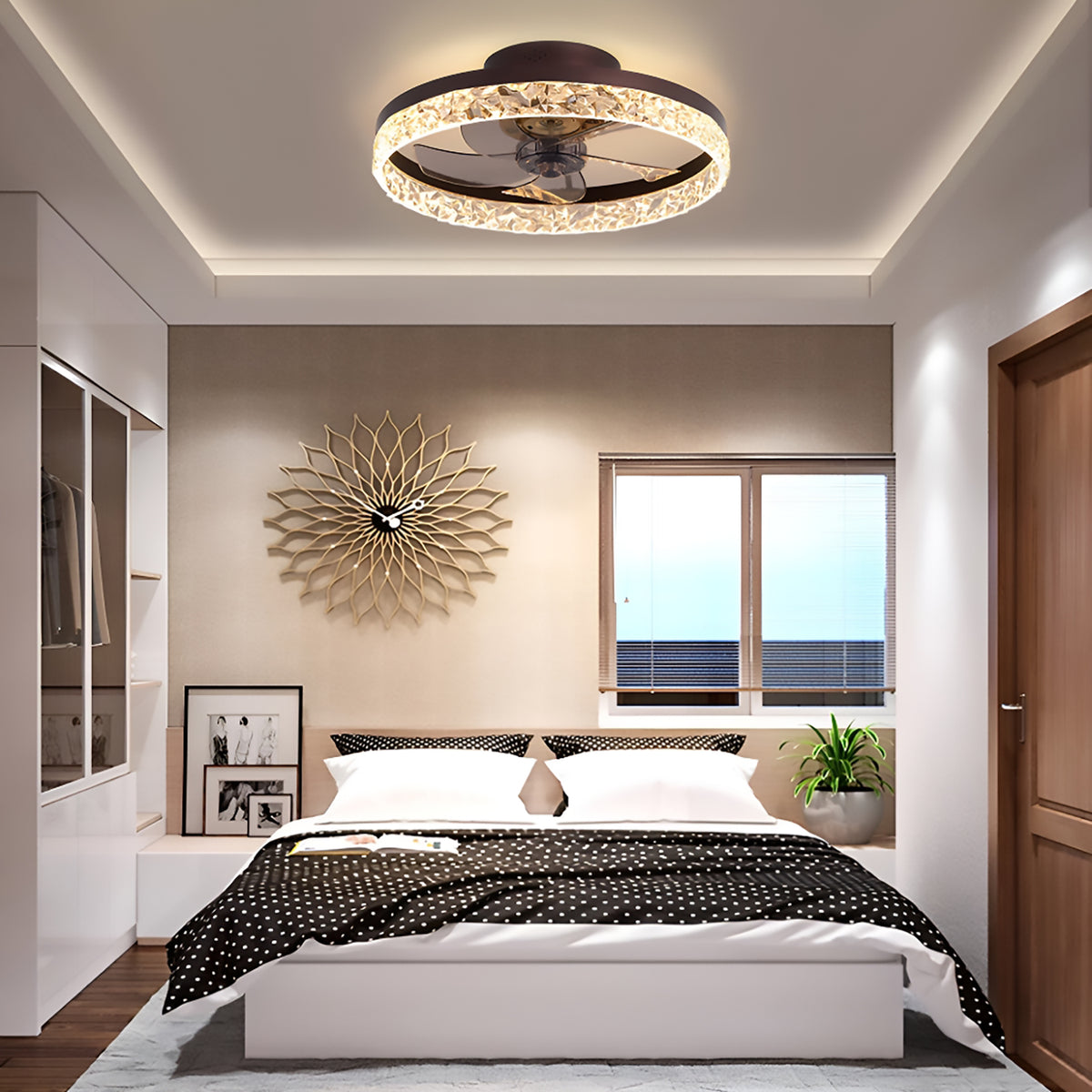 circular ceiling fan light modern and simple creative embedded ...