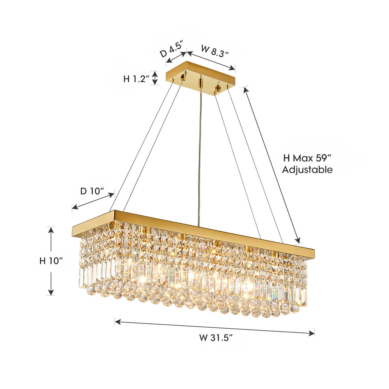 elandor-luxury-gold-brass-crystal-rectangle-linear-chandelier-dimensions