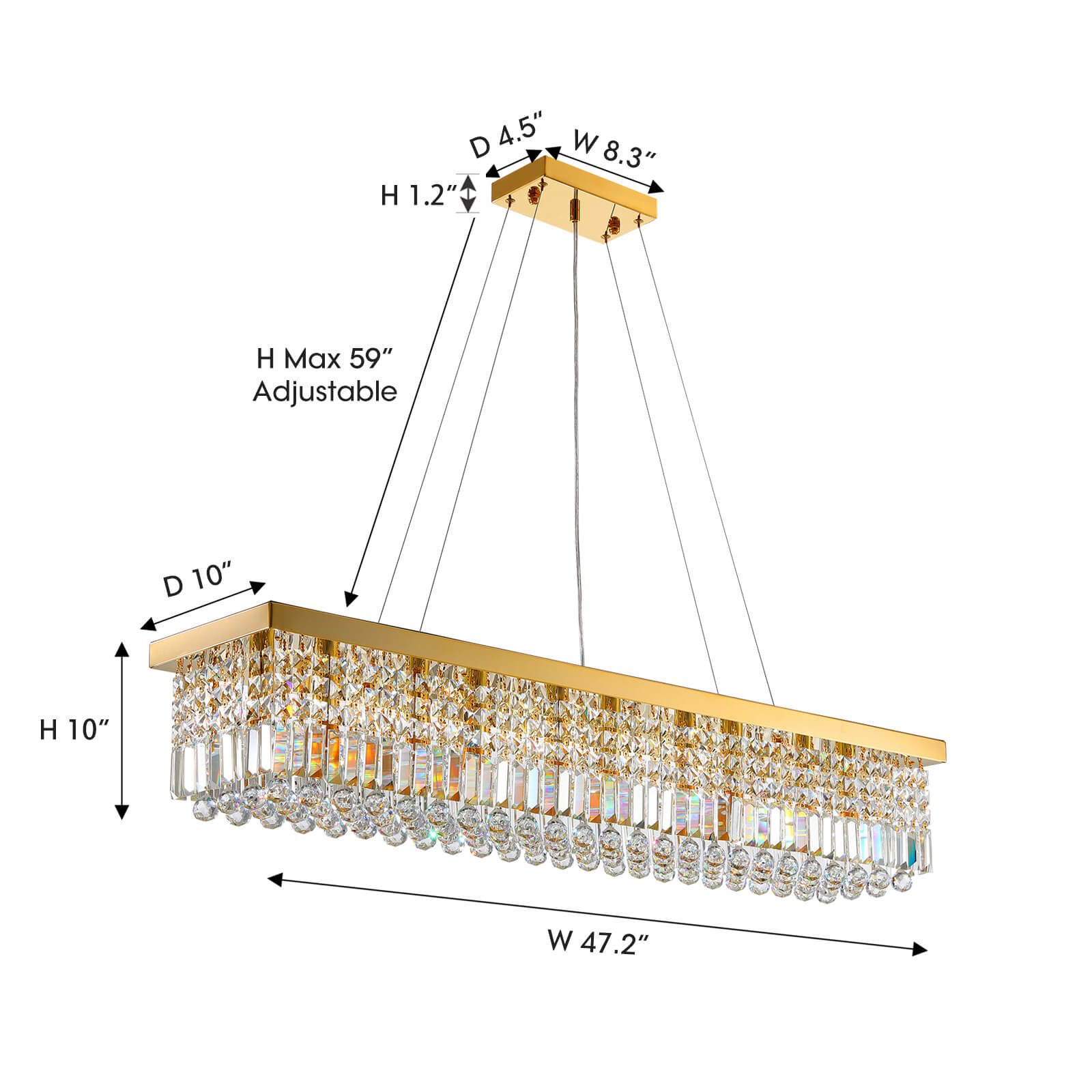 elandor-luxury-gold-brass-crystal-rectangle-linear-chandelier-dimensions