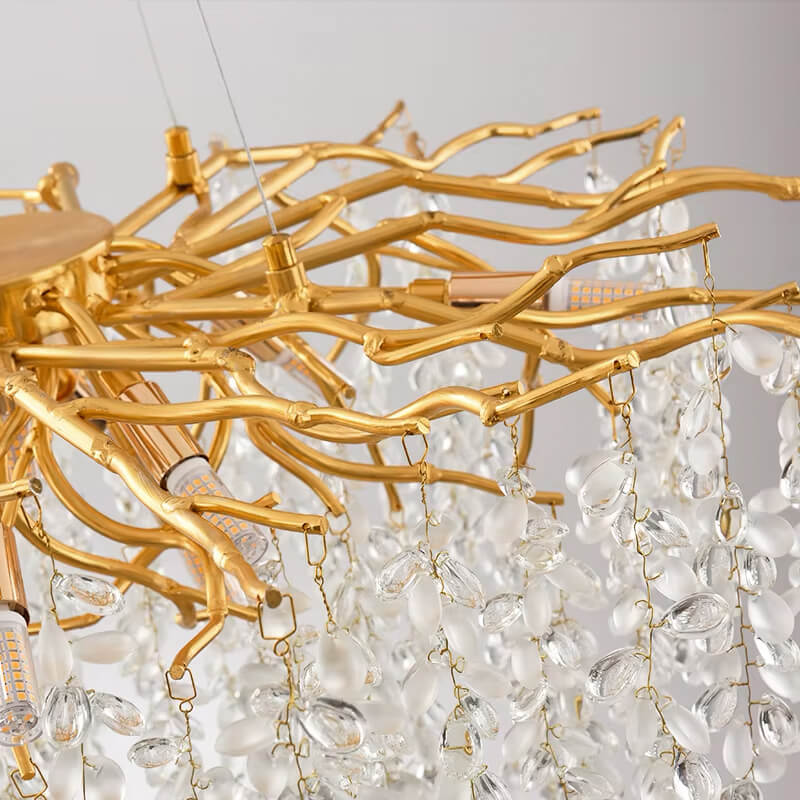 Elegant Luxury French Creative Branch Design with Tassel Crystals Chandelier- details-3 | Sofary Lighting