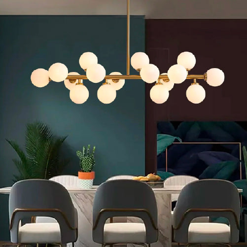 Glass Globes Linear Chandelier | Sofary Lighting