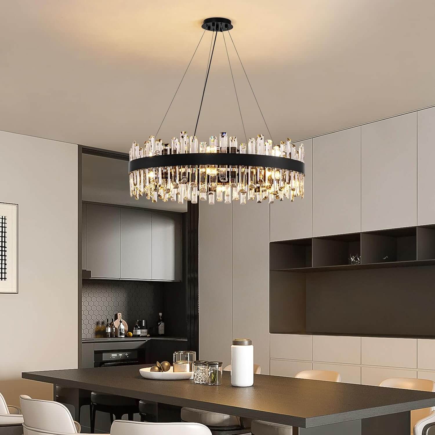 gleam-luxury-black-crystal-round-chandelier-dining-room-9