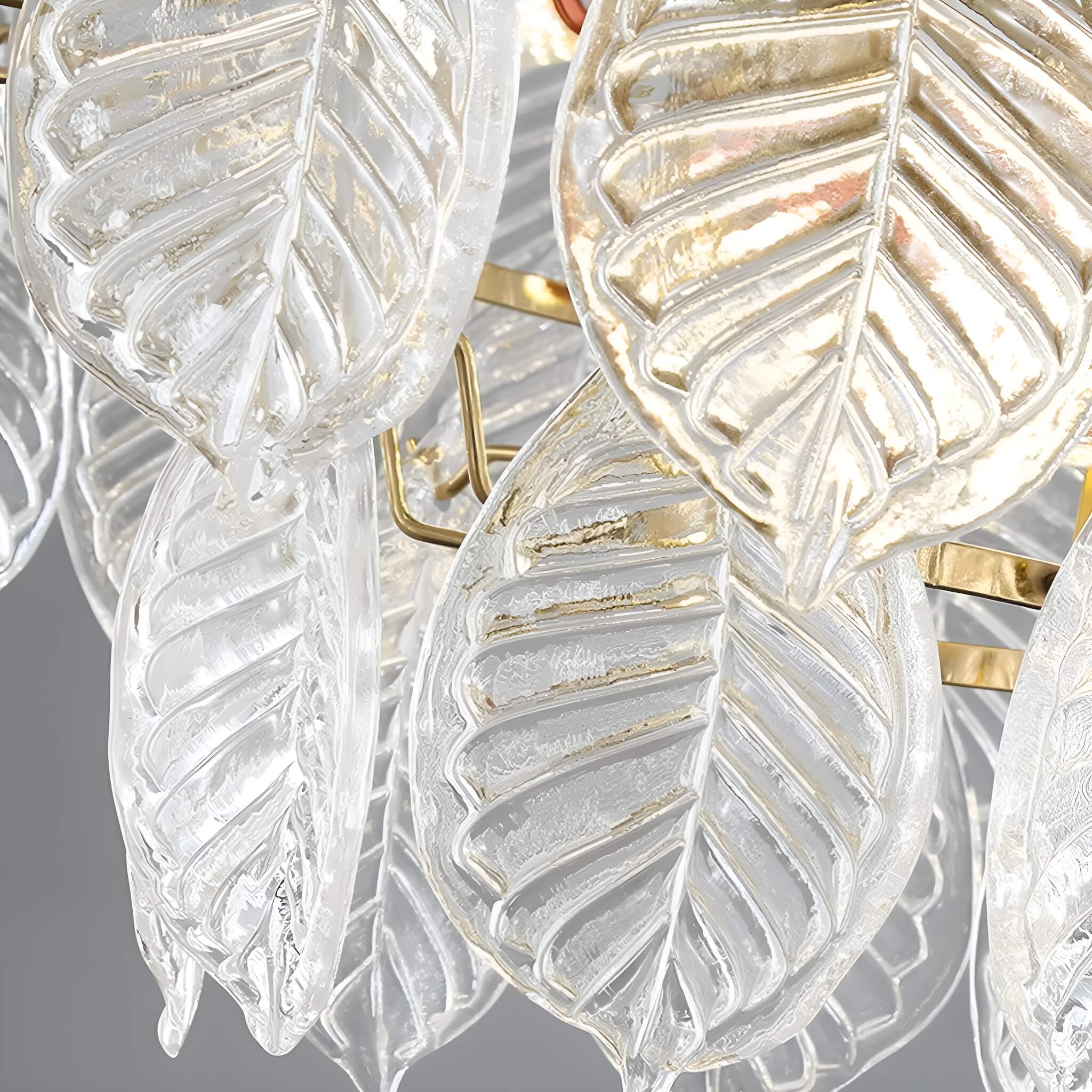  Leaf-Shape French-style Luxurious Crystal Chandelier - Modern Living Room- detail2 | Sofary Lighting