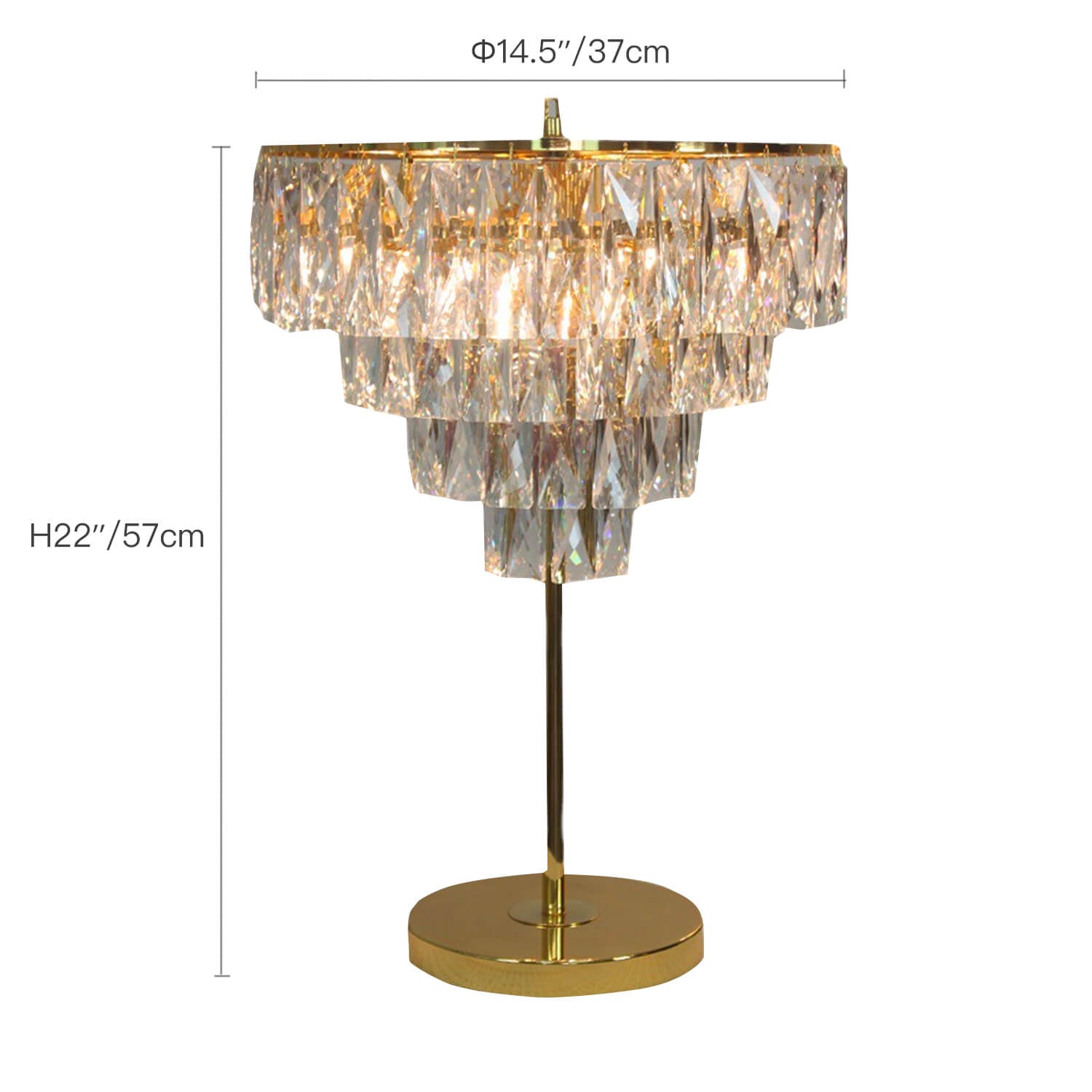 Luxe crystal table deals lamp