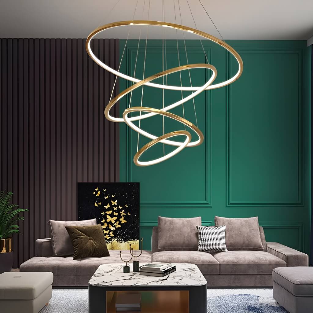 Luxurious Stainless Steel Chandelier for Duplex Living Spaces: Elevate Your  Home with Minimalist Elegance