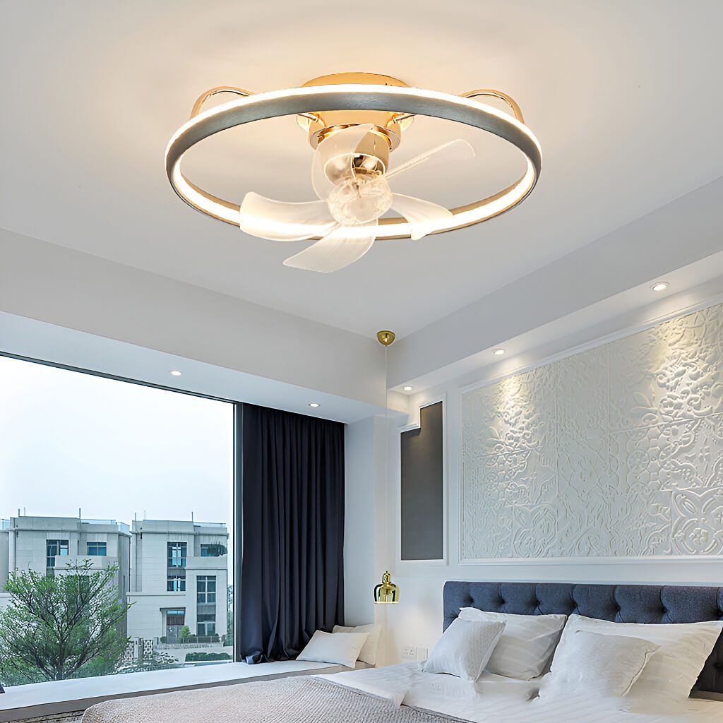 Modern Circular Ceiling Fan Light With Remote Control-bedroom | Sofary Lightin…