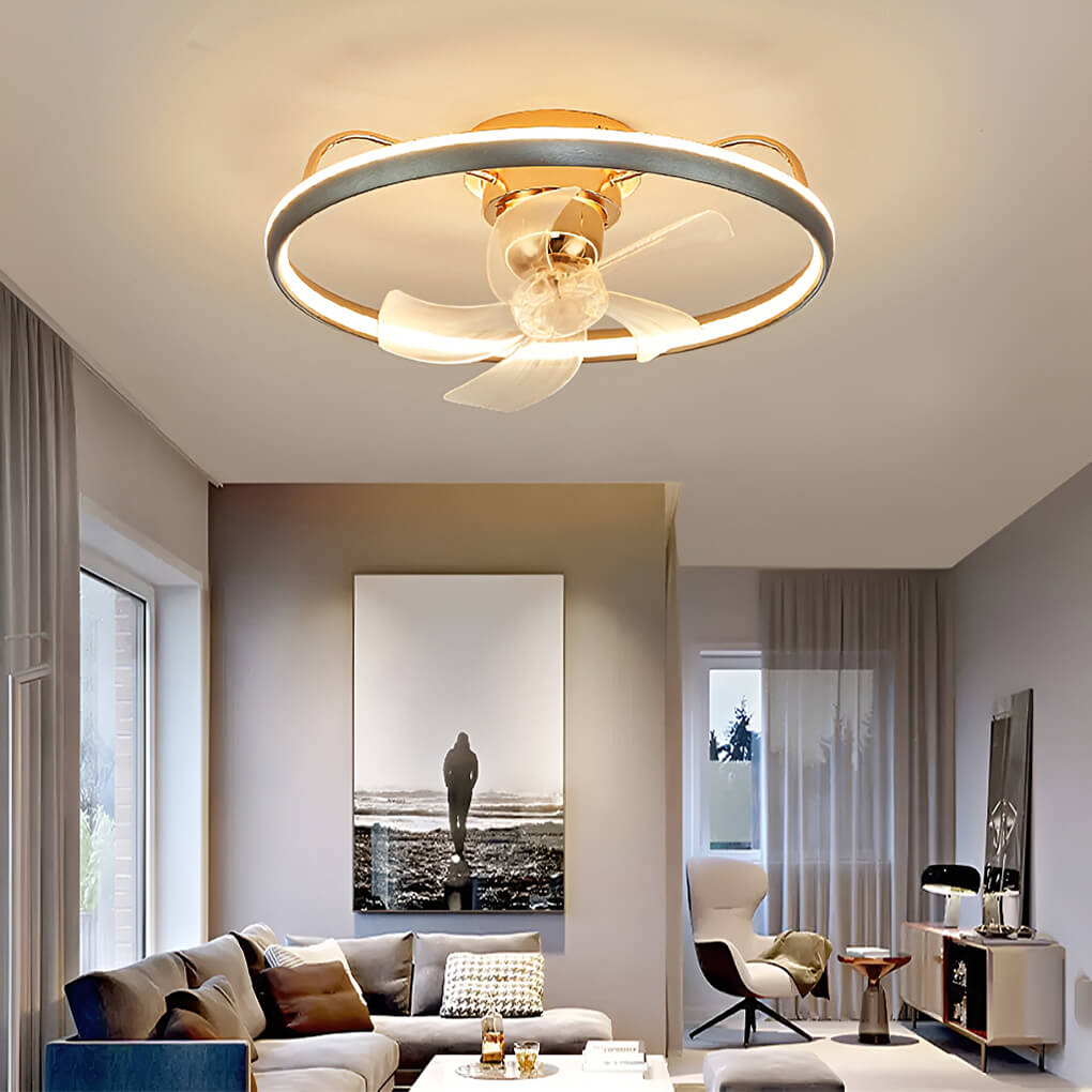 Modern Circular Ceiling Fan Light With Remote Control-livingroom1 | Sofary Lightin…