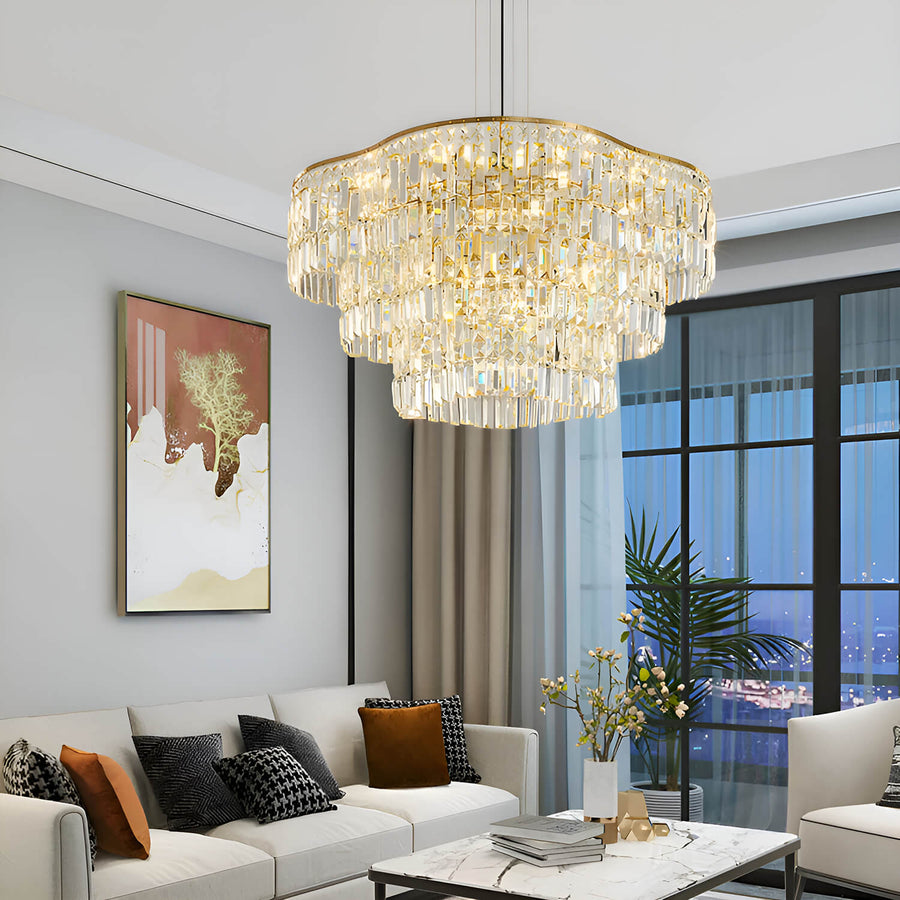 Modern Luxury Gold Crystal Chandelier | Sofary