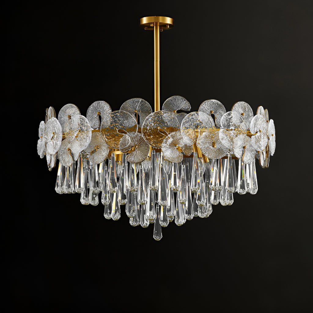 Gold brass online chandelier