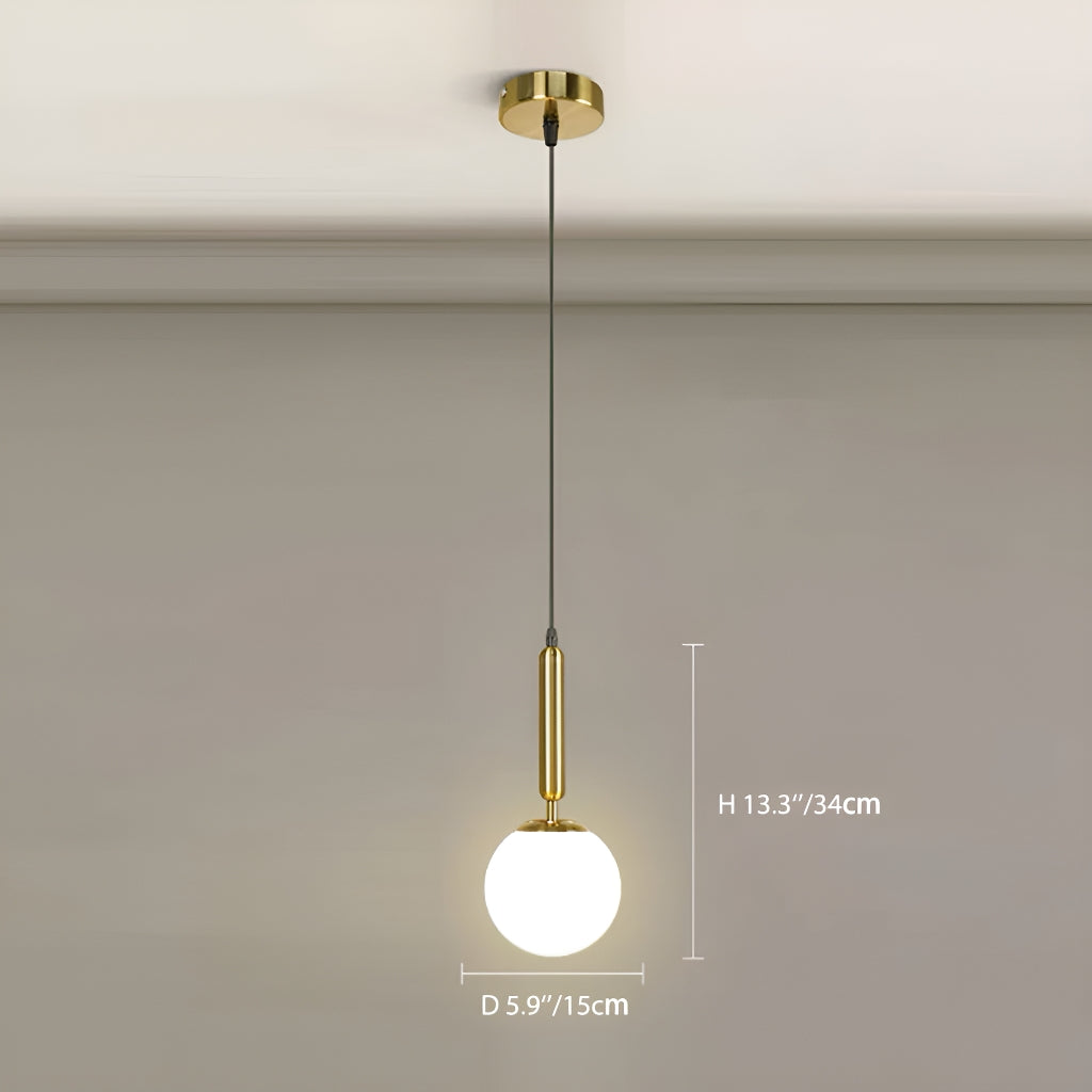 Glass Pendant Round Light in Modern Minimalist Style |Sofary Lighting