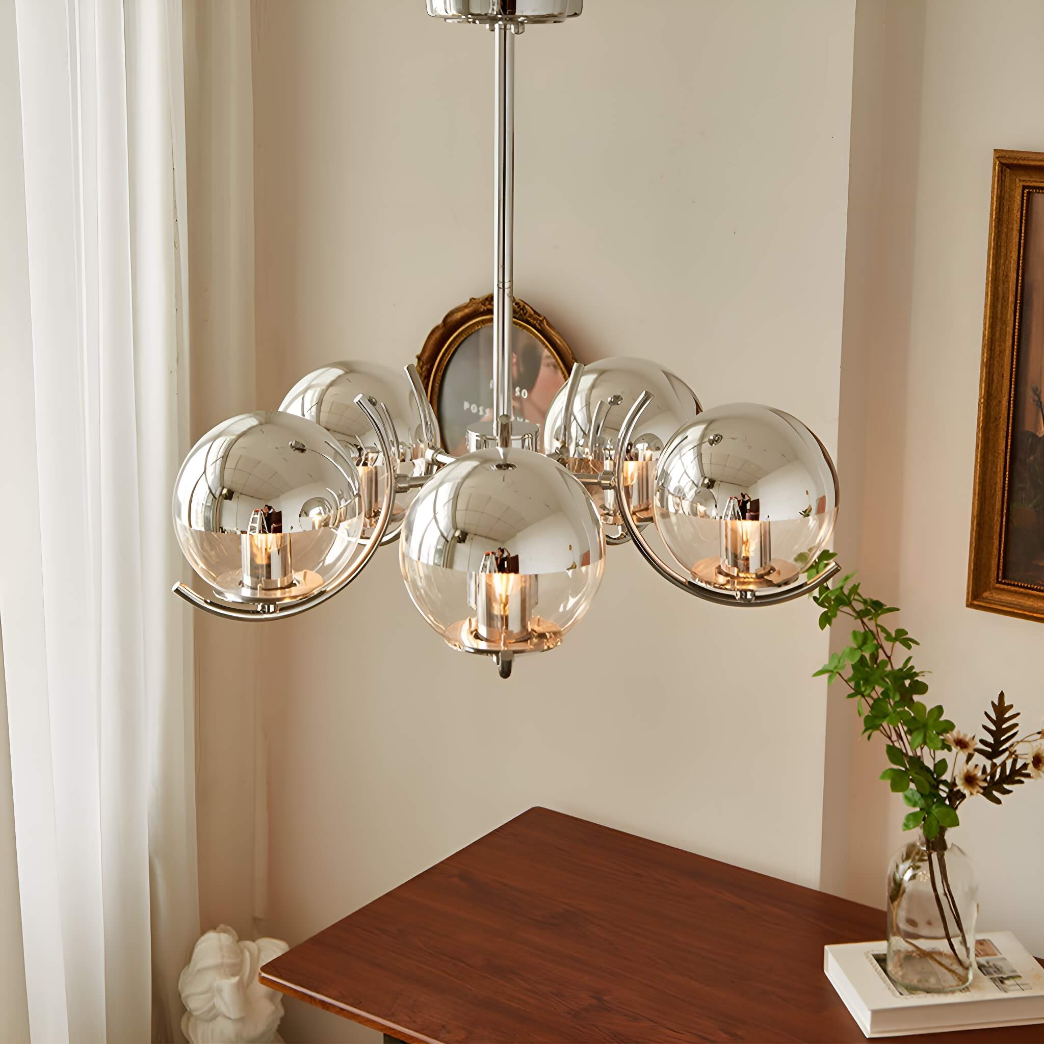 Modern Light 5 Light Lighting with Globe Glass-livingroom-1 | Sofary Lighting