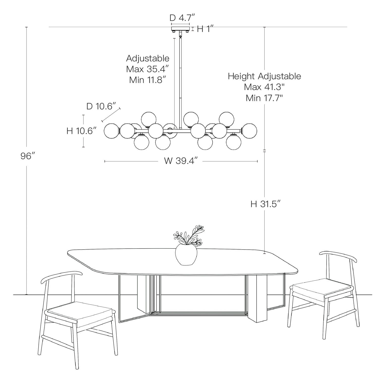 nebula-modern-gray-glass-bubble-linear-chandelier-dimensions-1