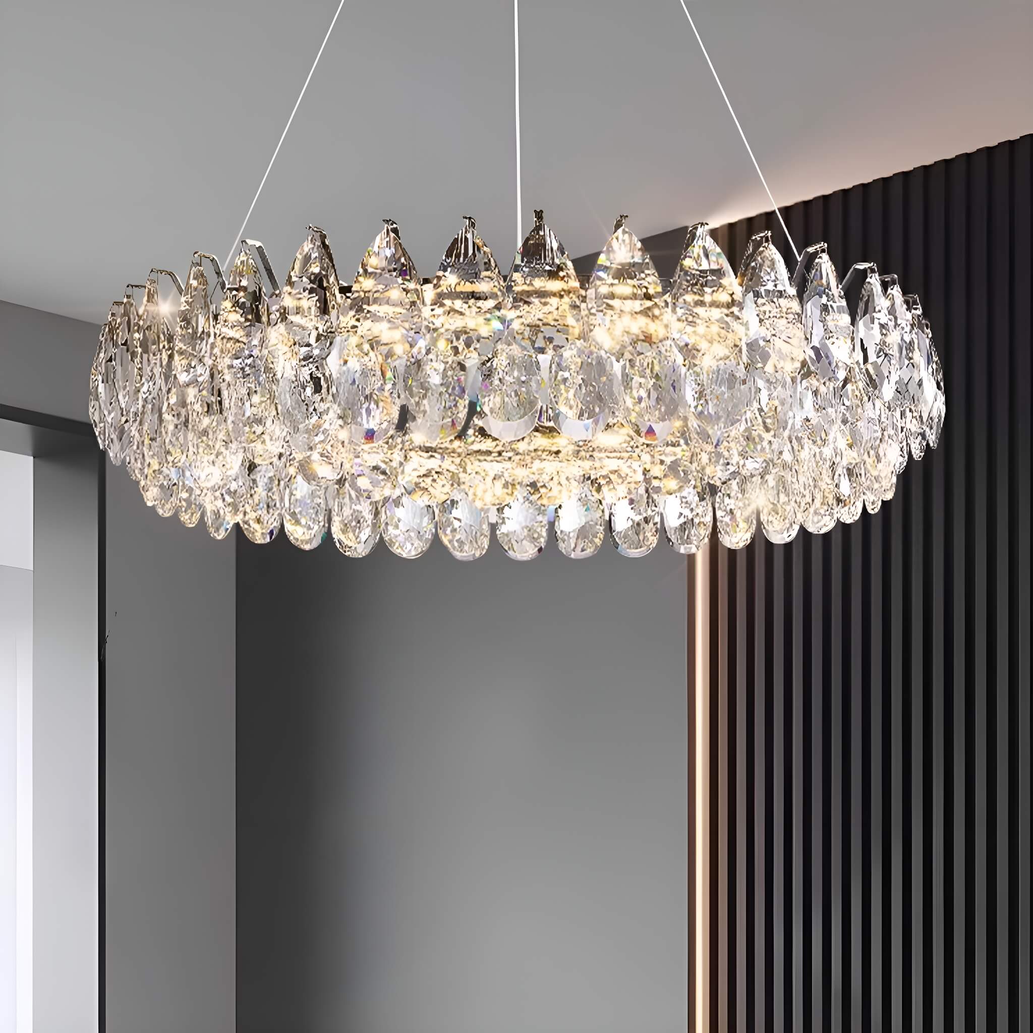 One Ring Crystal Pendant Light Living Room-4 | Sofary Lighting