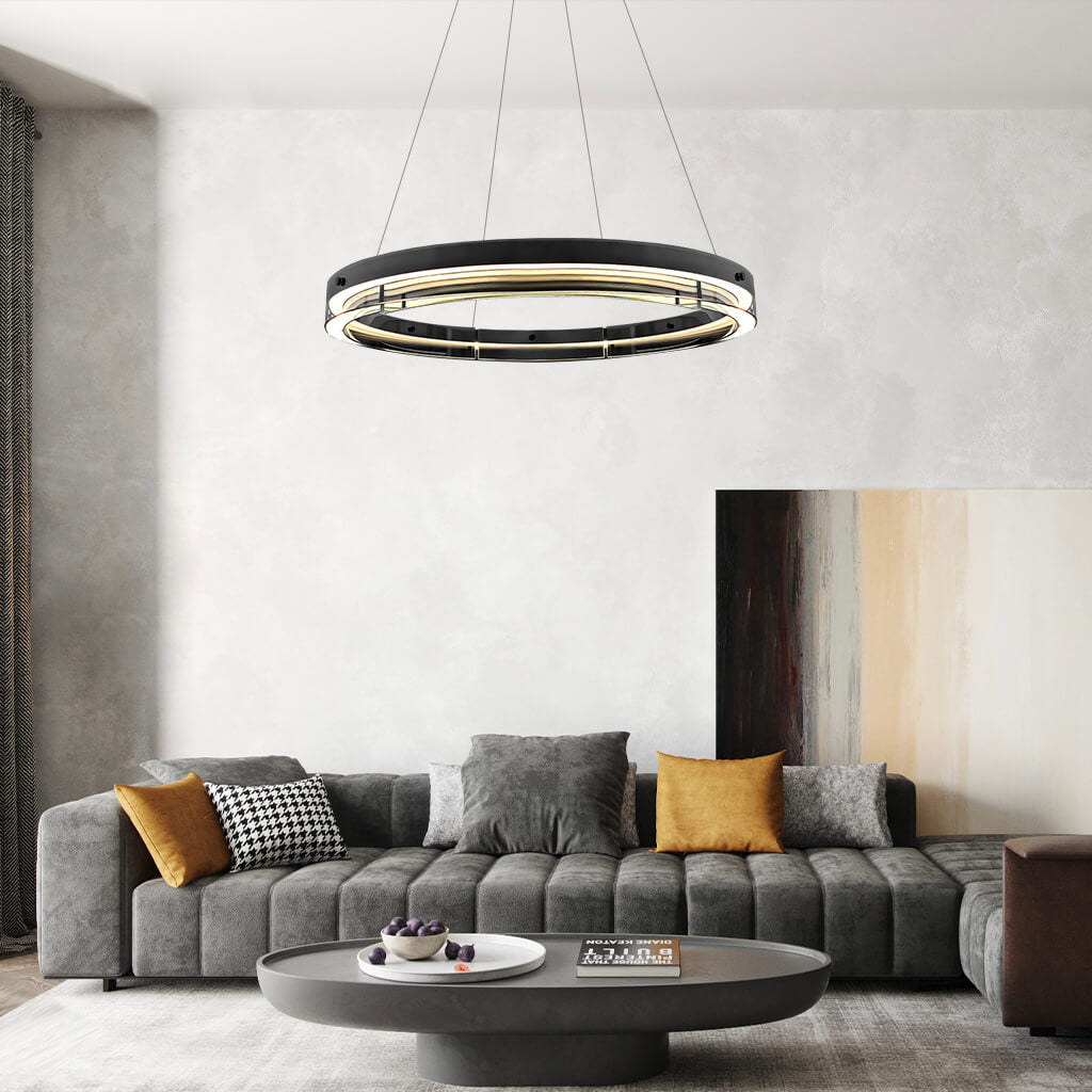 One Ring Modern LED Glass Circle Chandelier-2 | Sofary Lighting