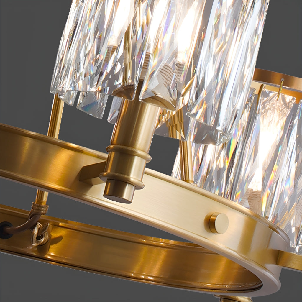 Brass and deals crystal chandelier