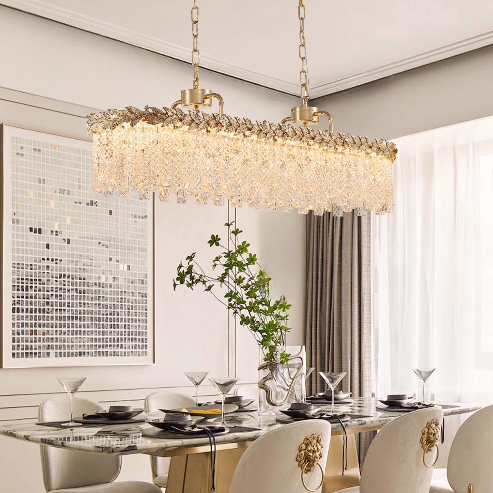 seraphic-luxury-gold-brass-crystal-rectangular-chandelier-lifestyle-2