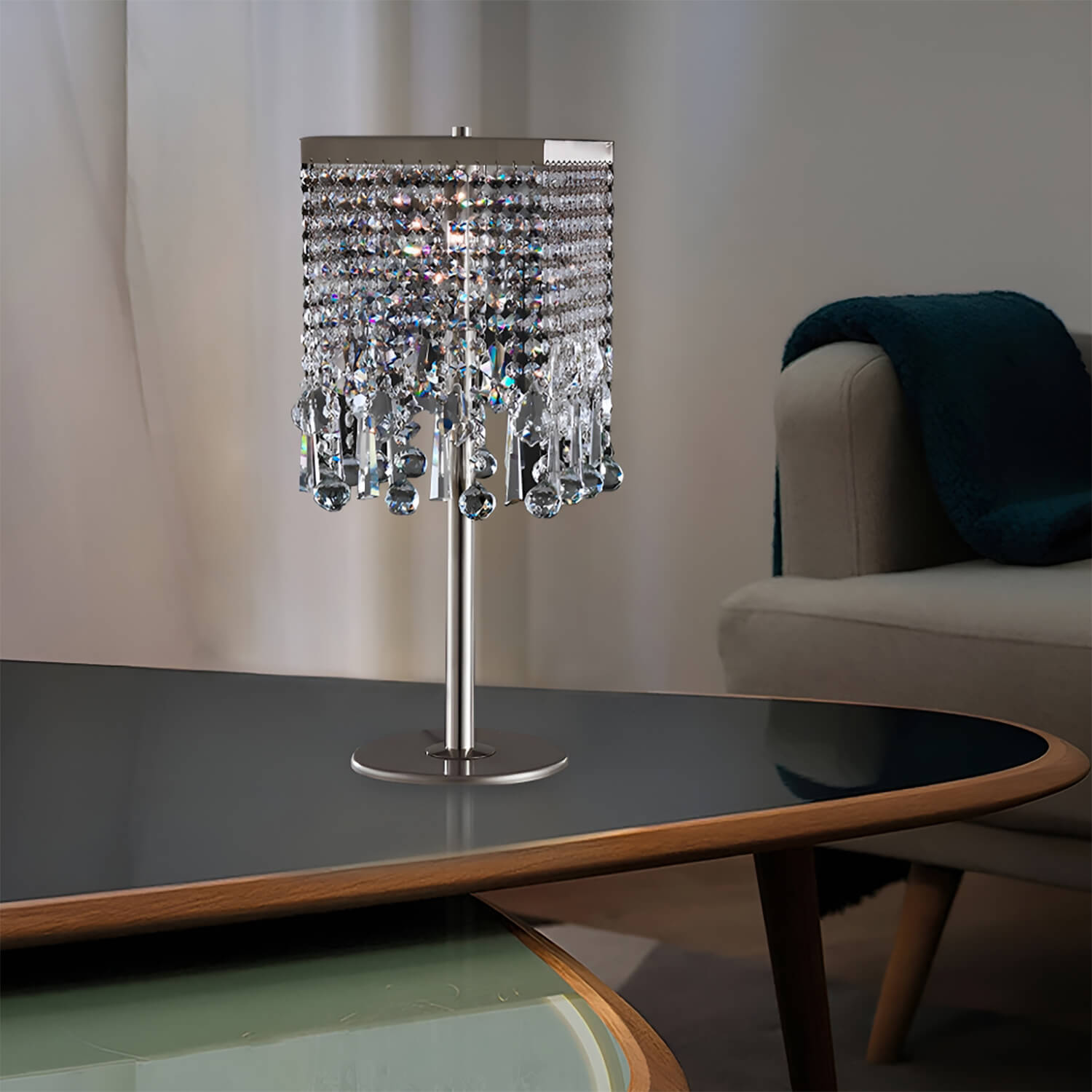 Crystal table lamps for hot sale bedroom