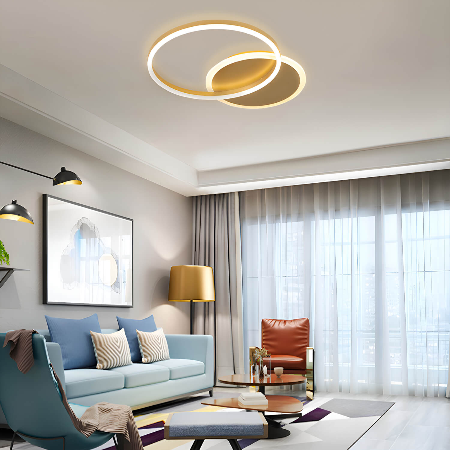 Gold living deals room ceiling lights