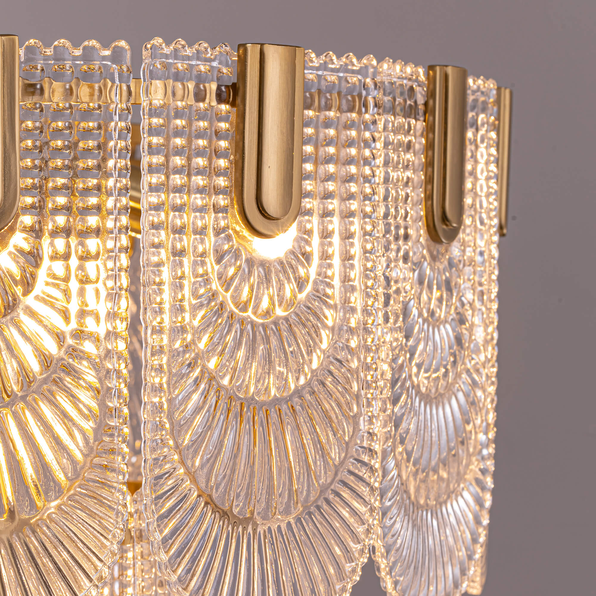 Tessara Elegance Gold Crystal Chandelier