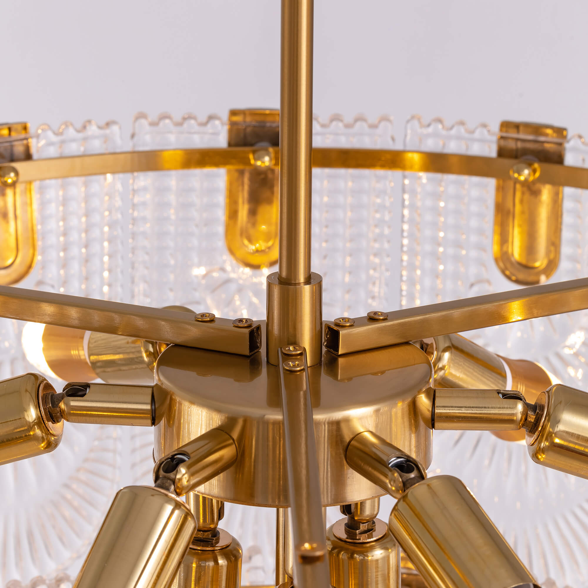 Tessara Elegance Gold Crystal Chandelier