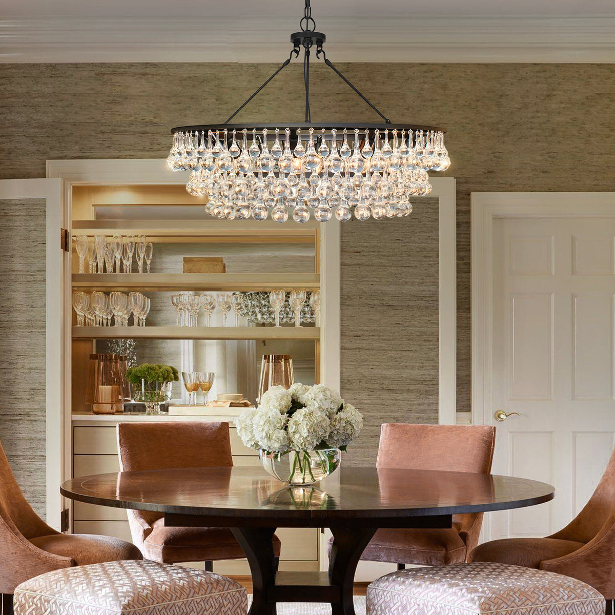 Unique Tiered Crystal Chandelier | Sofary Lighting