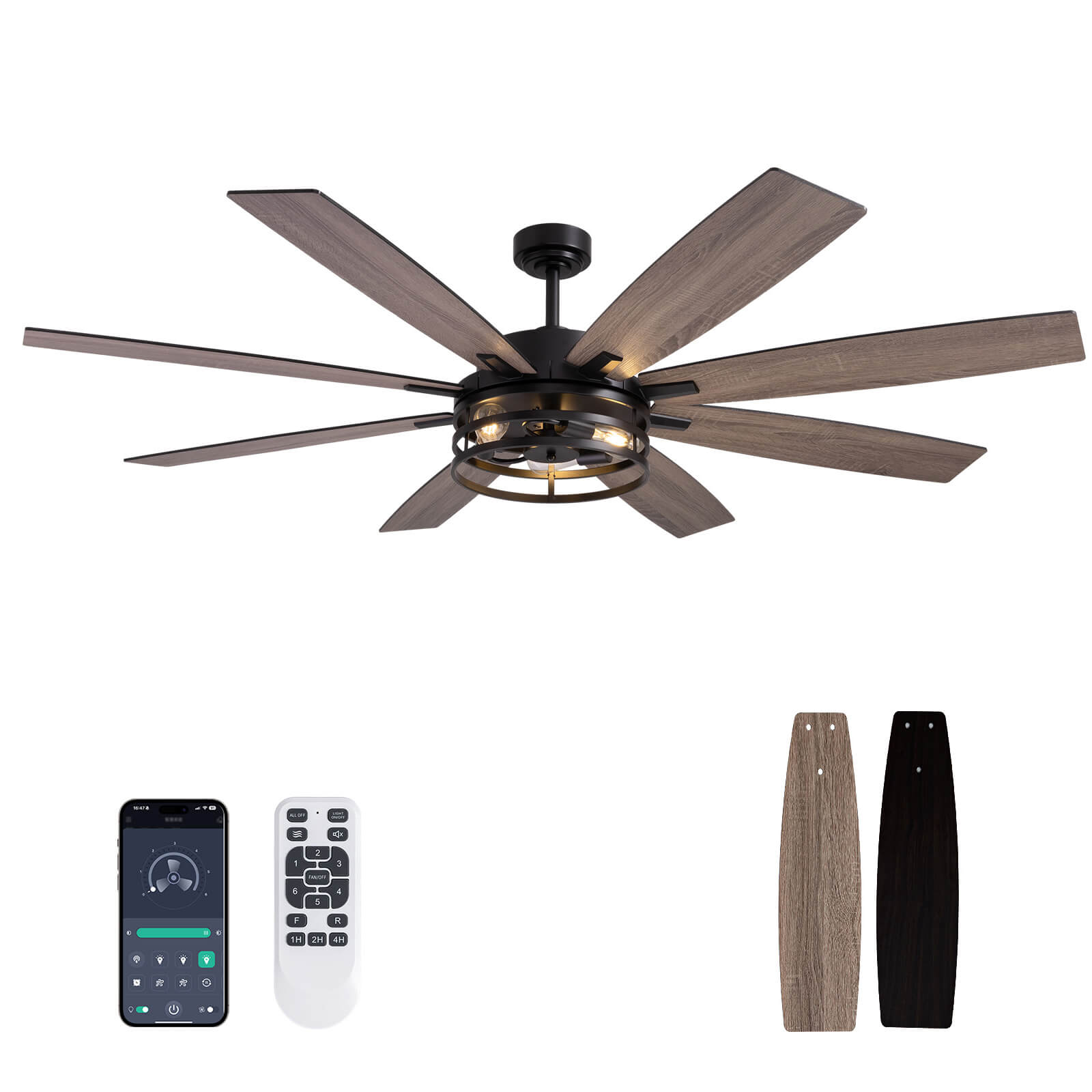 vintara-72-farmhouse-rustic-black-cage-ceiling-fan-with-lights-remote-for-bedroom-living-room-main-1