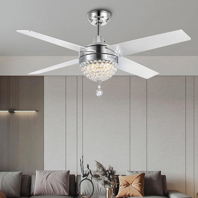 4 - Blade LED Crystal Ceiling Fan with Remote Control | Sofary