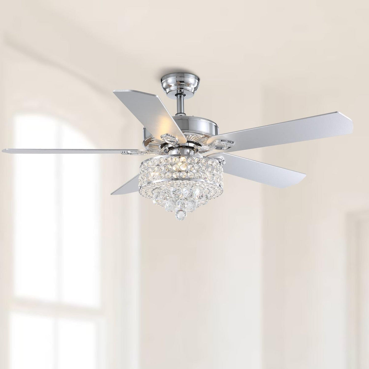 5 - Blade Luxury Crystal Ceiling Fan with Remote Control | Sofary