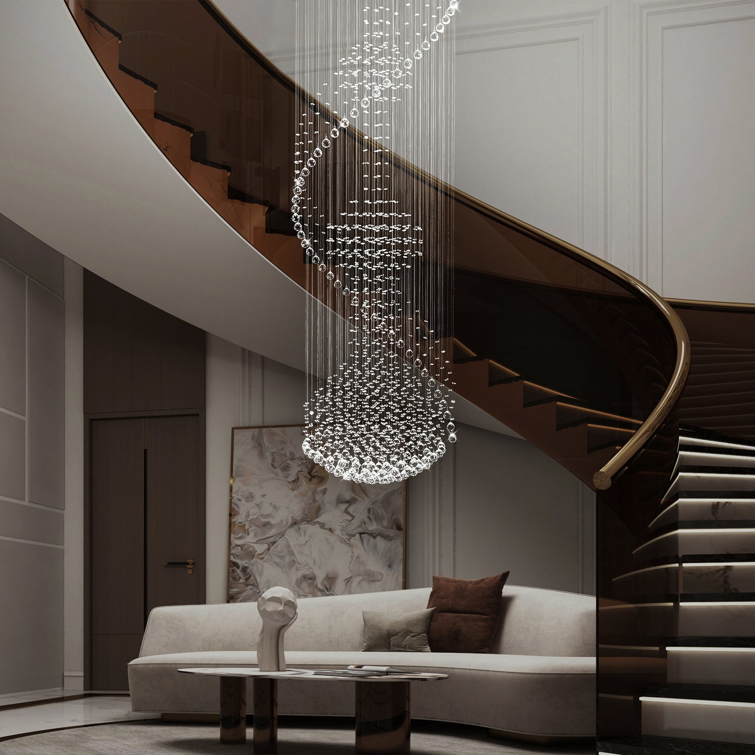 Crystal deals chandelier long